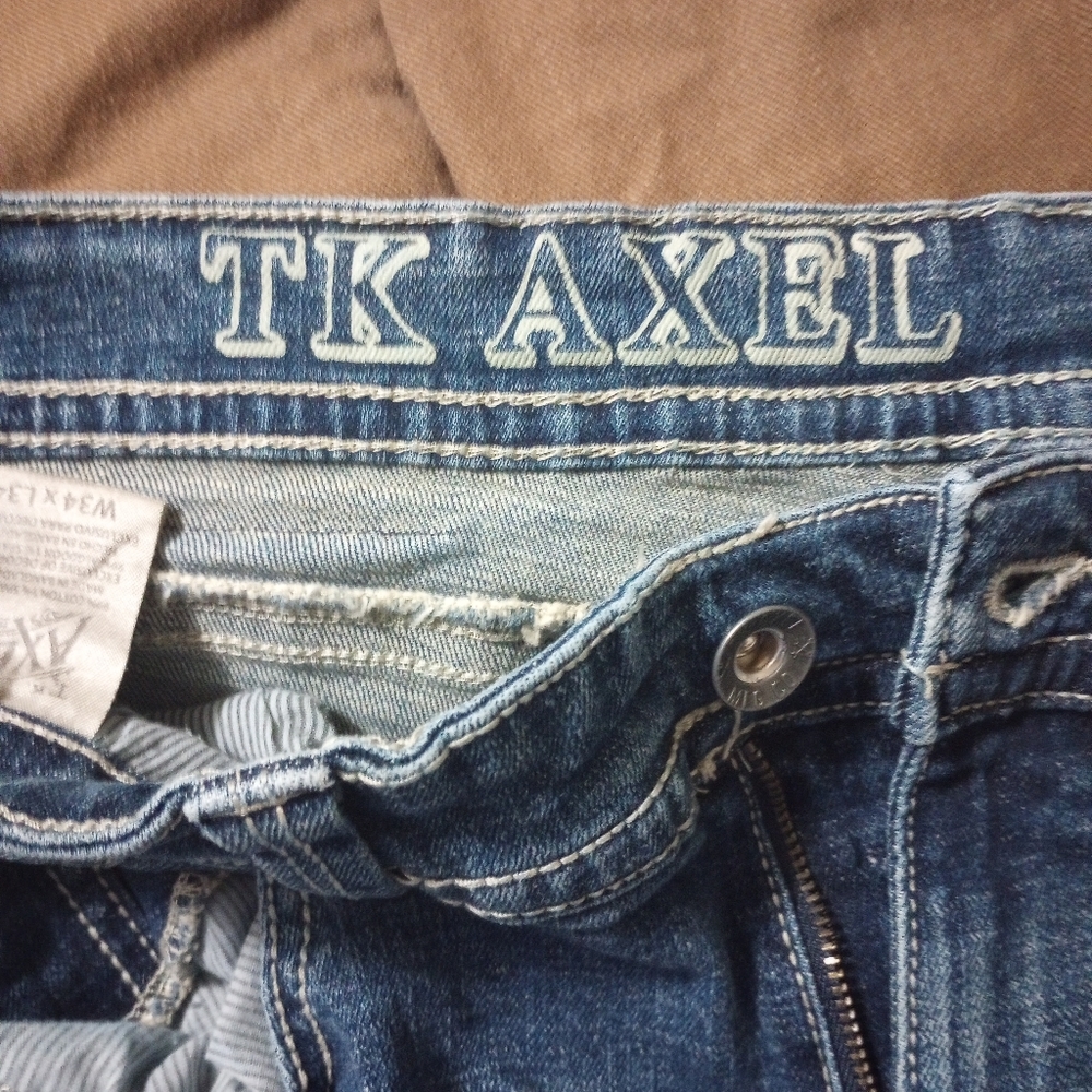 TK axle jeans men's size w34 L34 blue slim bootcut - Picture 5 of 7